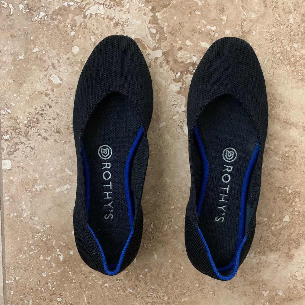 Rothy's Black and Blue Flats